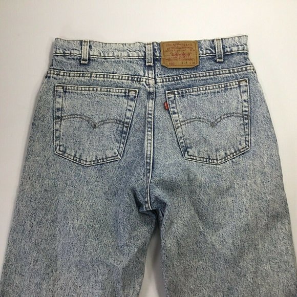Vintage Levis 550~Acid Wash~Tall~Tapered Leg~USA~ - Picture 3 of 10